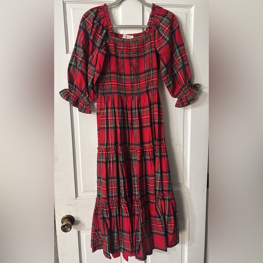 Ivy City Co Red Plaid Dress